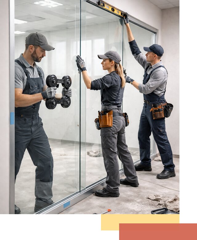 Профессиональный монтаж стеклянных перегородок в Кашире