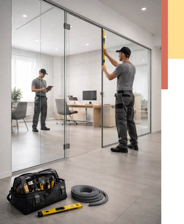 Цельностеклянные перегородки под ключ в Кашире от 9893 руб. — монтаж и цены | ОТДЕЛОЧНИК-Кшр