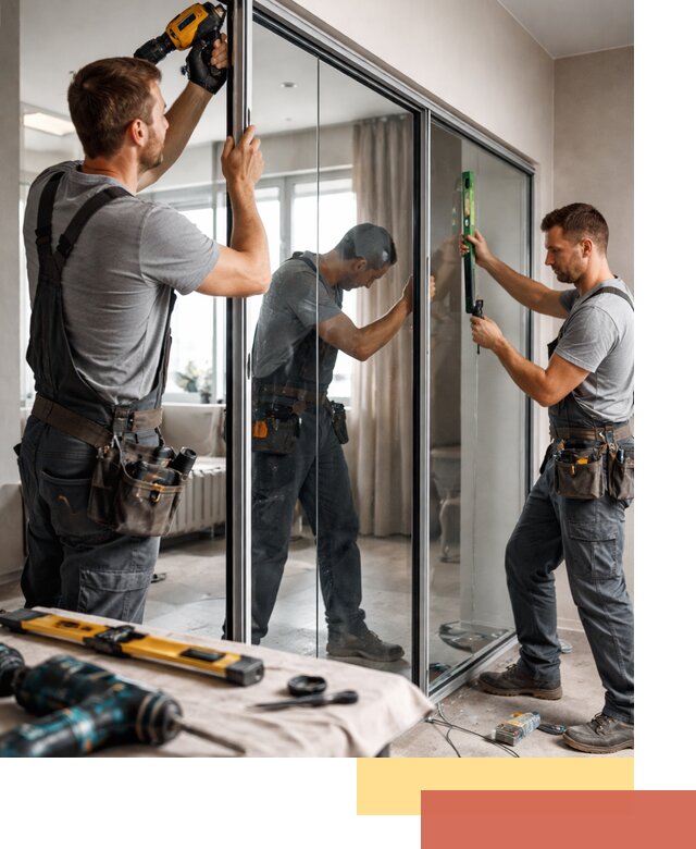 Каркасные стеклянные перегородки под ключ в Кашире