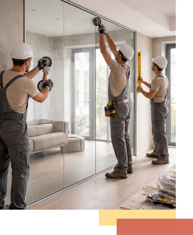 Перегородки из закаленного стекла в Кашире для офисов и квартир