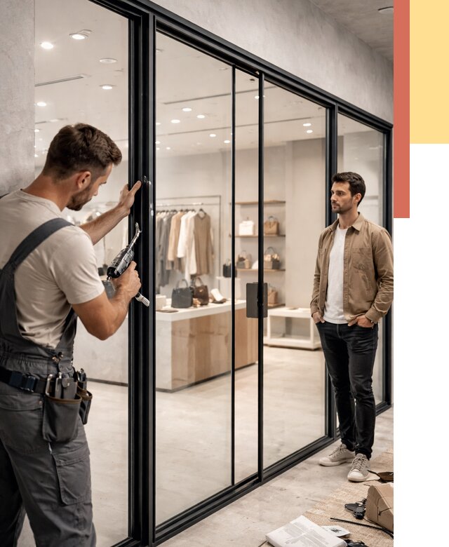 Стеклянные перегородки для магазинов в Кашире от 8539 руб. под ключ | ОТДЕЛОЧНИК-Кшр