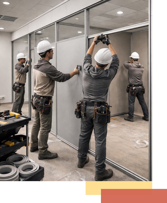 Мобильные офисные перегородки под ключ в Кашире