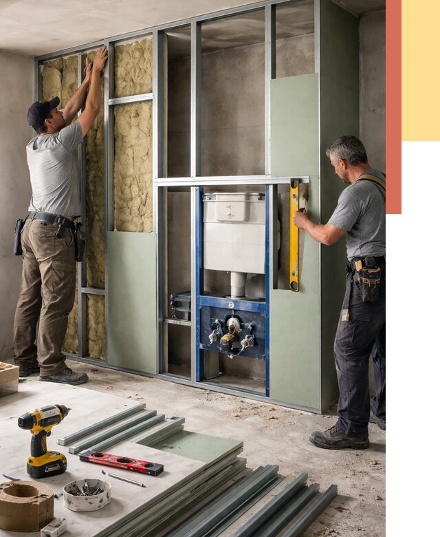 Установка сантехнических перегородок в Кашире от 8852 руб. | ОТДЕЛОЧНИК-Кшр