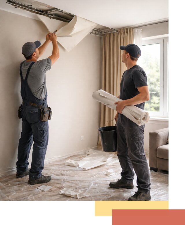 Демонтаж натяжного потолка в Кашире быстро и аккуратно