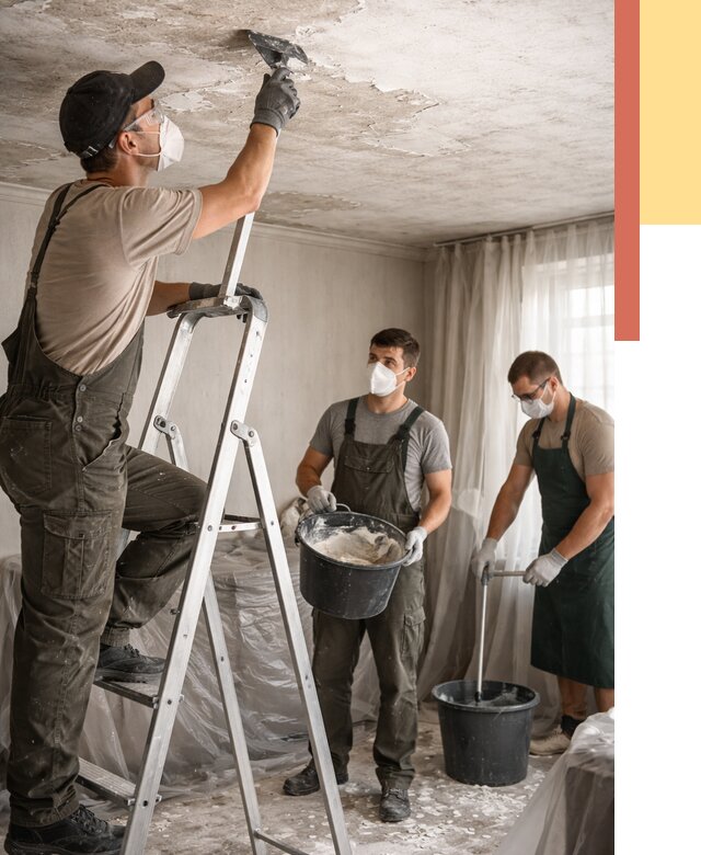 Удаление побелки с потолка в Кашире от 2604 руб. быстро и недорого | ОТДЕЛОЧНИК-Кшр