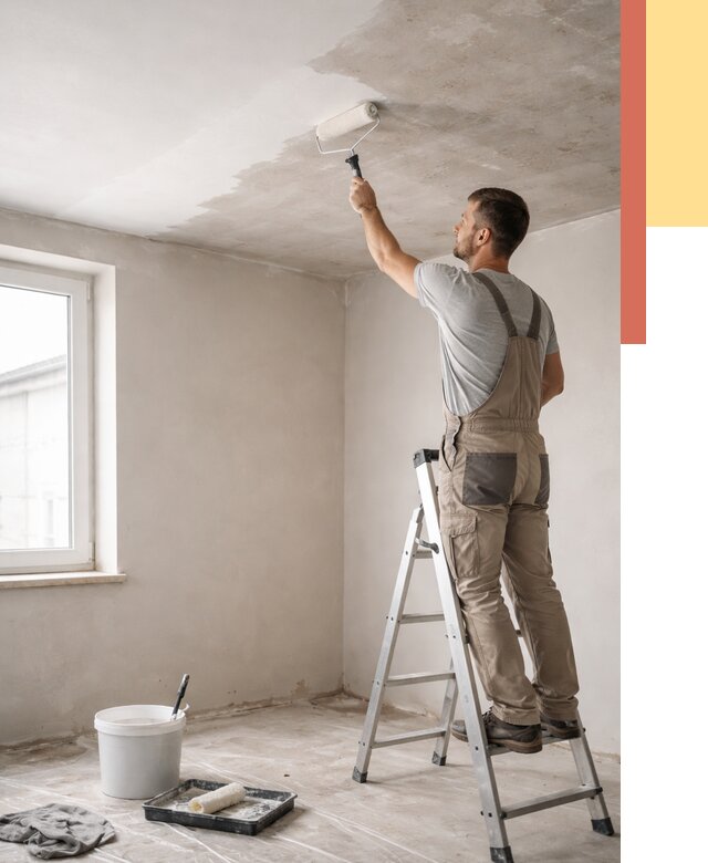 Грунтовка потолка в Кашире от 2604 руб. — быстро и недорого | ОТДЕЛОЧНИК-Кшр