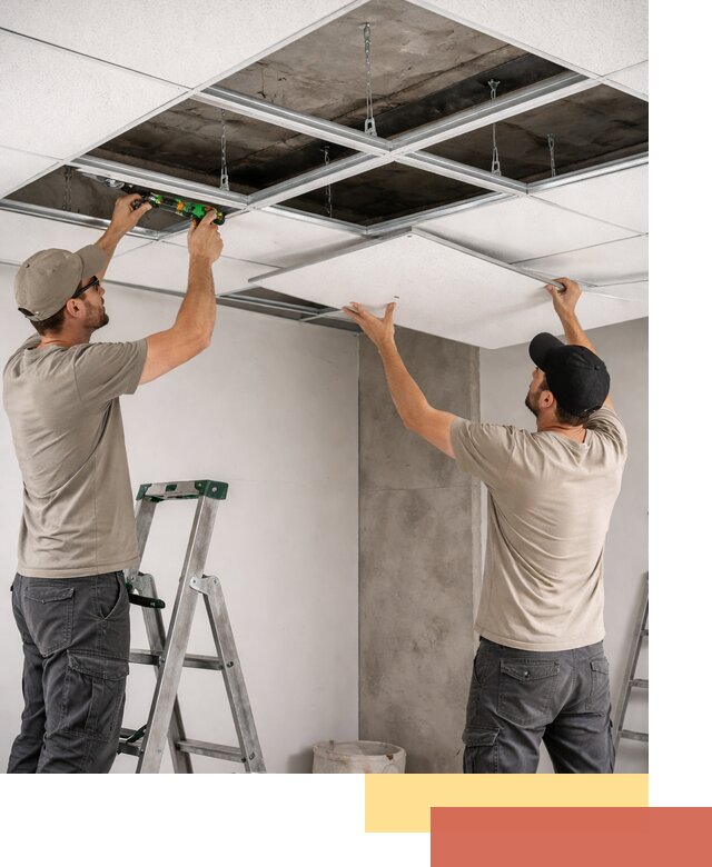 Монтаж потолка Армстронг под ключ в Кашире