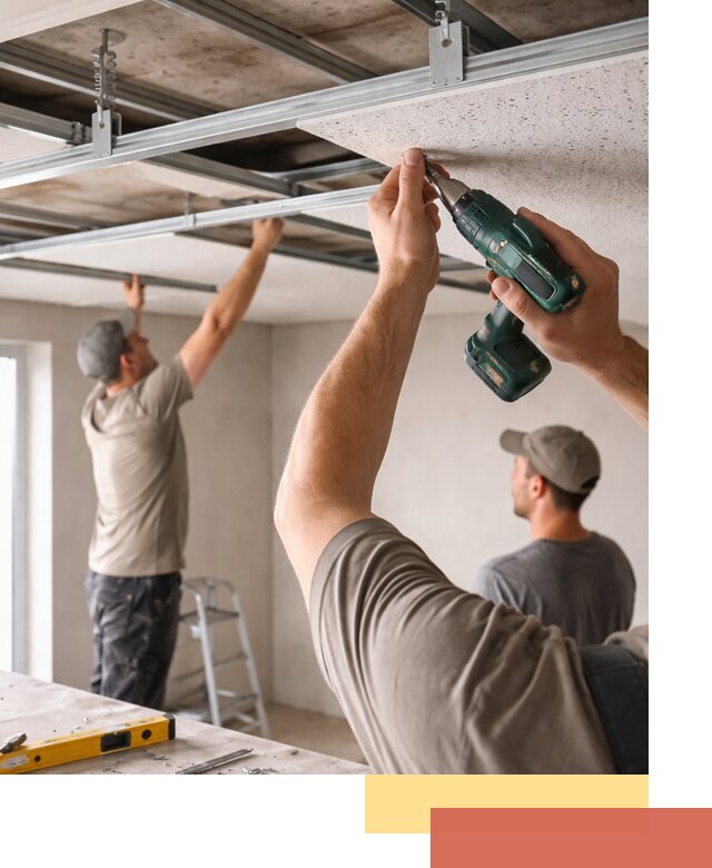 Монтаж акустического потолка в Кашире под ключ