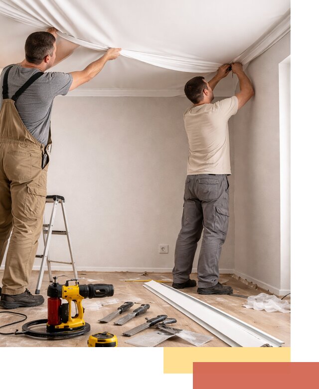 Монтаж ПВХ натяжного потолка в Кашире качественно и быстро