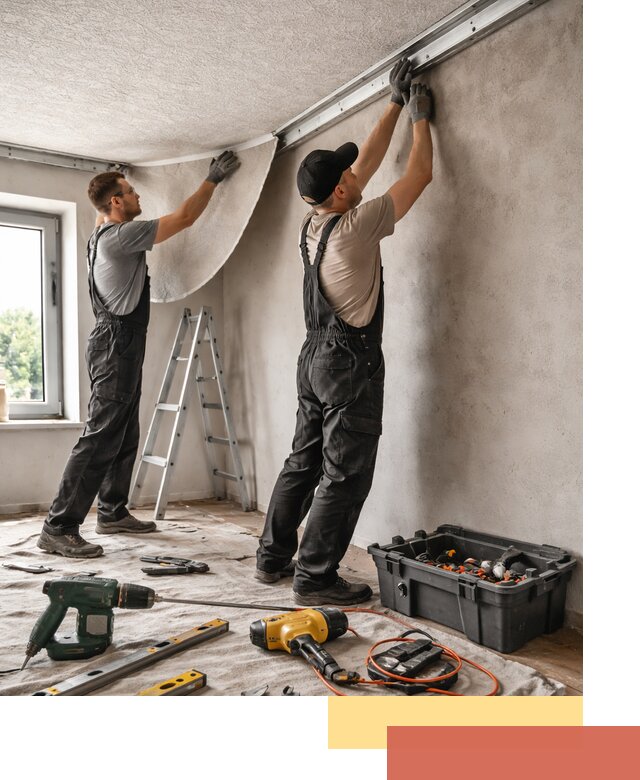 Монтаж фактурного натяжного потолка в Кашире качественно и быстро