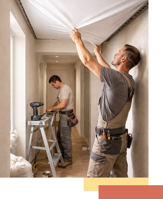 Монтаж натяжного потолка в прихожей в Кашире