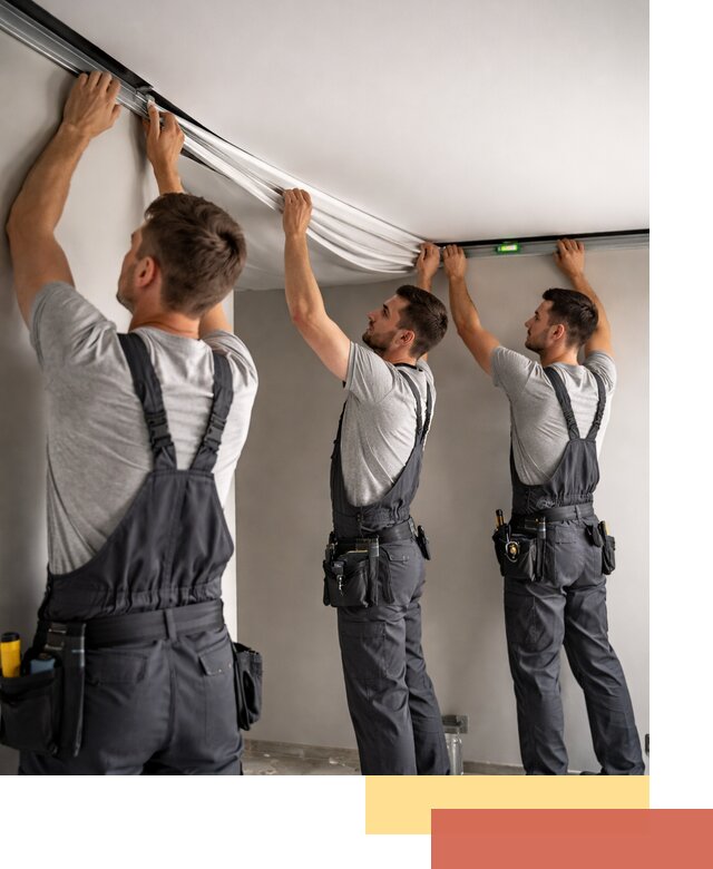 Теневые натяжные потолки в Кашире: монтаж и отделка быстро и качественно