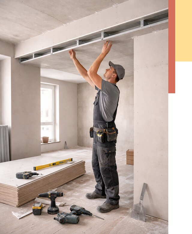 Потолок из гипсокартона с нишей в Кашире от 1302 руб. под ключ | ОТДЕЛОЧНИК-Кшр