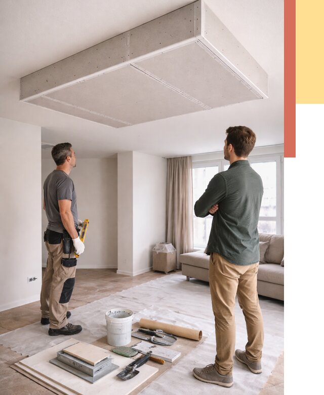 Короб на потолке из гипсокартона в Кашире от 2291 руб. — монтаж и услуги под ключ | ОТДЕЛОЧНИК-Кшр