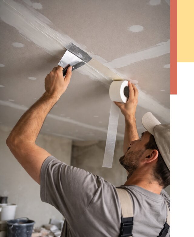 Обработка швов потолка ГКЛ в Кашире от 7811 руб. под ключ | ОТДЕЛОЧНИК-Кшр