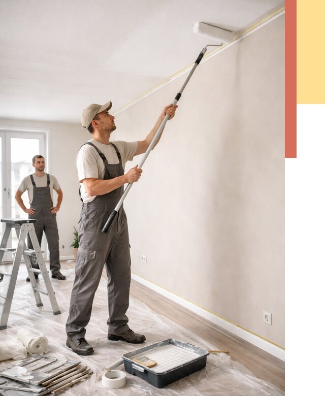 Покраска потолка из гипсокартона в Кашире от 4686 руб./м2 — услуги под ключ | ОТДЕЛОЧНИК-Кшр