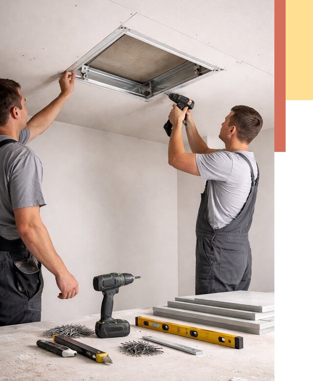 Установка люка в потолок ГКЛ в Кашире от 2604 руб. под ключ | ОТДЕЛОЧНИК-Кшр