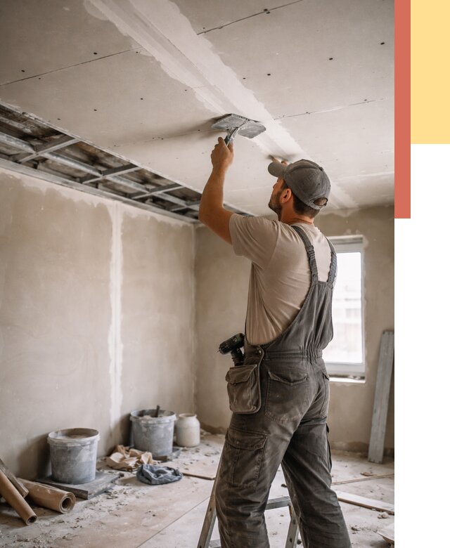 Ремонт потолка из гипсокартона в Кашире от 677 руб./м² — быстро и недорого | ОТДЕЛОЧНИК-Кшр