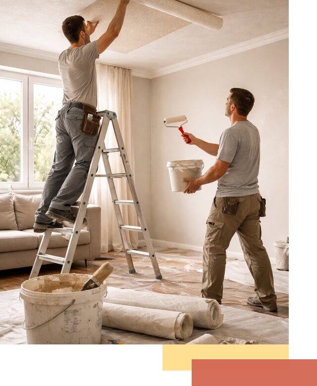 Поклейка обоев на потолок в Кашире — качественно и быстро