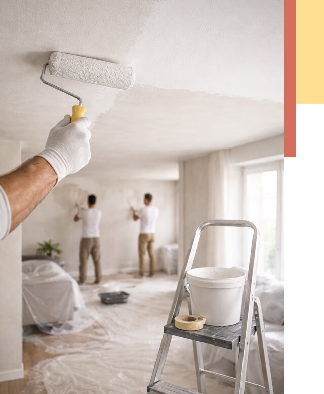 Покраска потолка акриловой краской в Кашире от 2604 руб. | ОТДЕЛОЧНИК-Кшр