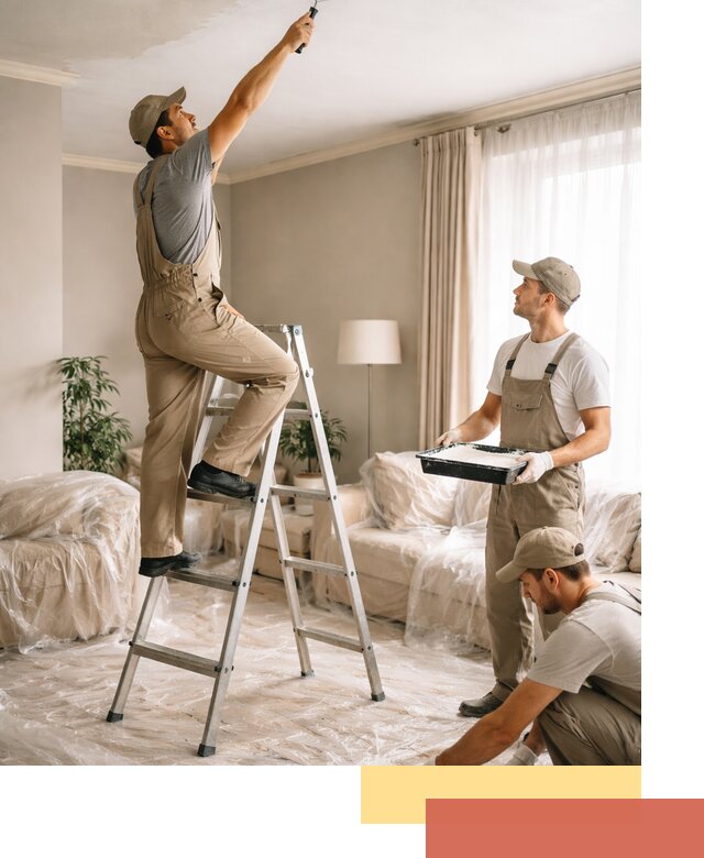 Покраска потолков акриловой краской в Кашире качественно и быстро