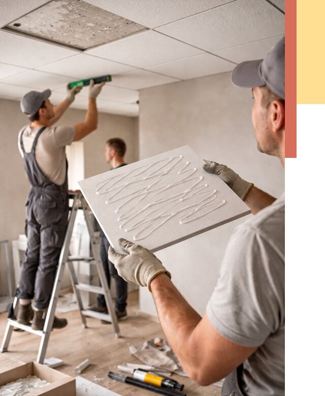 Монтаж потолочной плитки в Кашире от 4686 руб. — быстро и недорого | ОТДЕЛОЧНИК-Кшр