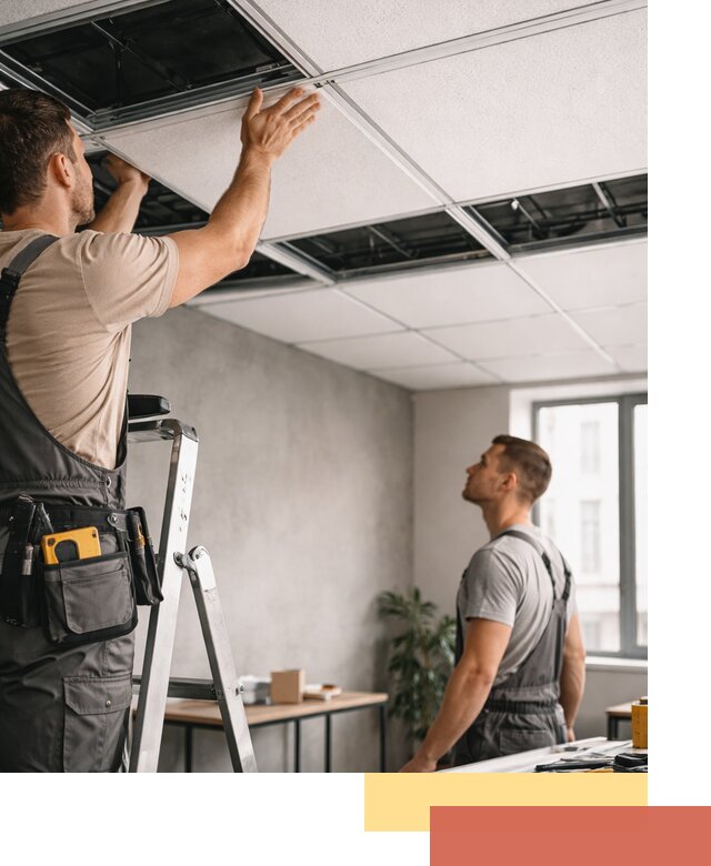 Монтаж потолочной плитки в Кашире качественно и в срок