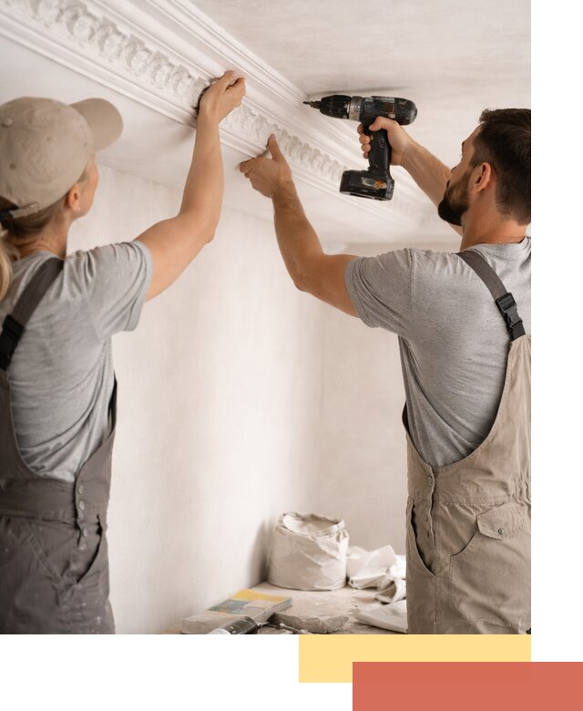 Профессиональный монтаж лепнины на потолок в Кашире