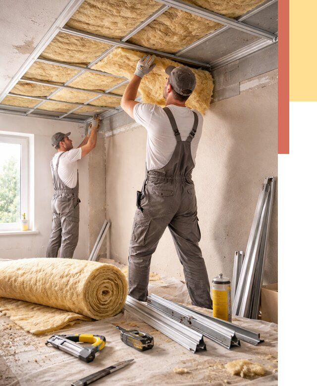 Утепление потолка в Кашире от 7498 руб/м2 — недорого, быстро, под ключ | ОТДЕЛОЧНИК-Кшр